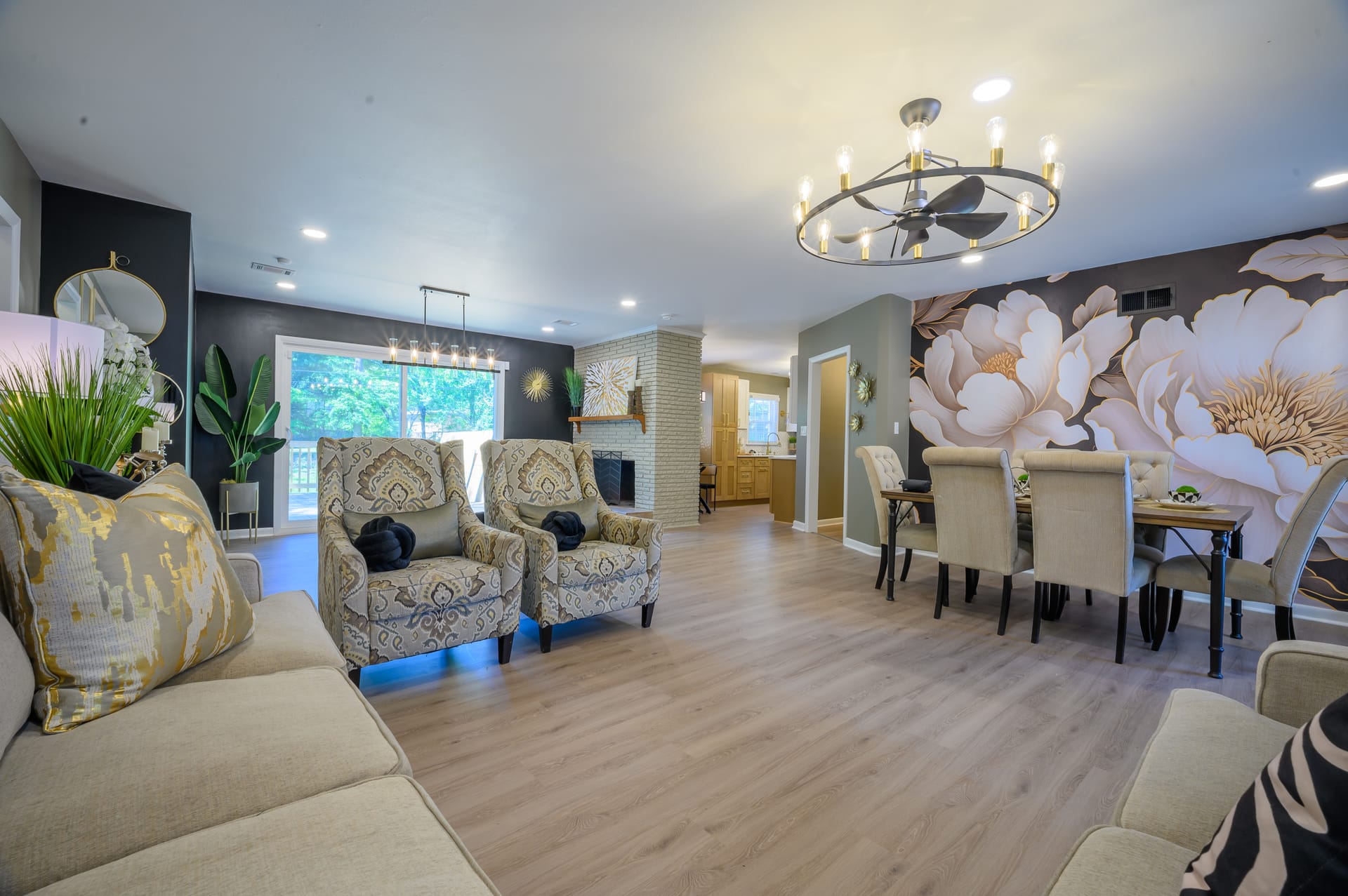 Warm sunlit living space at Legacy Blooms senior care home in Little Rock Arkansas